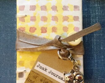 Miniature JUNK JOURNAL suitable for mixed media, art, journalling, crafting, diary, notebook