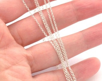 Unfinished sterling silver chain by meter - sterling rolo chain 1.2mm