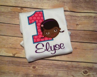 Personalized Doc McStuffins Birthday shirt and outfit tutu set..... numbers 1-9