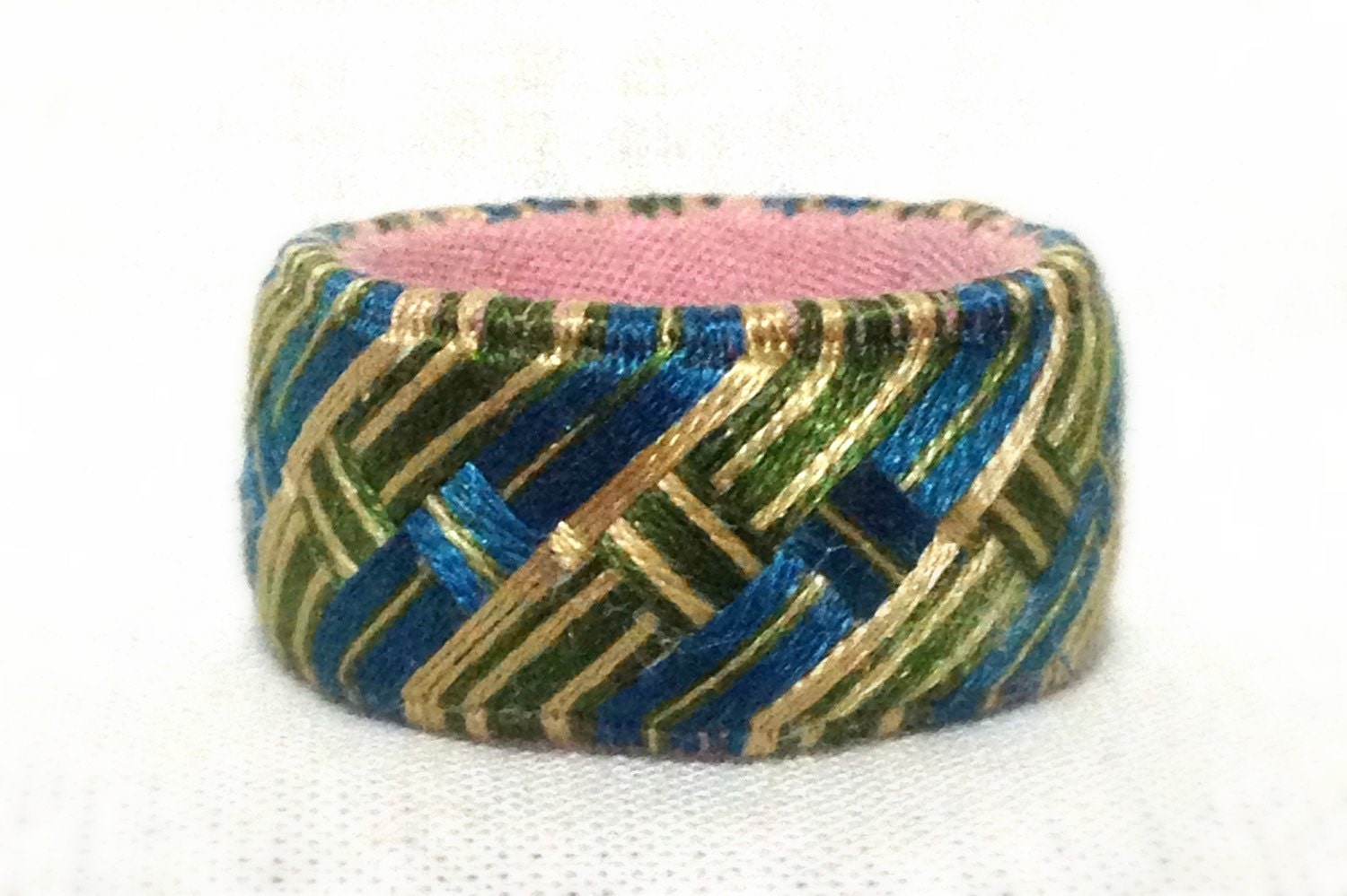 Yubinuki Japanese traditional silk thimble Maccha green