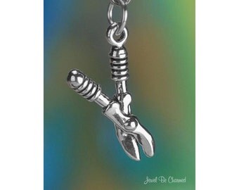 Sterling Silver Gardening Tool Loppers Charm Pruning Shears Solid .925