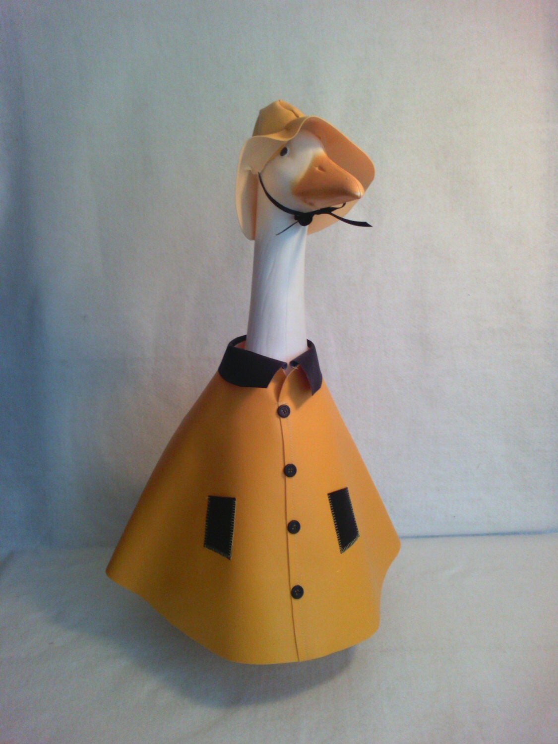GOOSE CLOTHING Yellow Rain Coat for your Lawn Goose