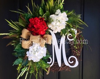 Wreaths for Front Door, Spring Wreaths for Door, Door Wreaths, Grapevine Wreath, House Warming Gift, Door Decor, Burlap Wreaths
