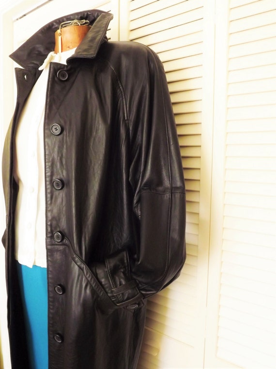Items similar to Brown Leather Coat, The Limited Vintage Womens Leather