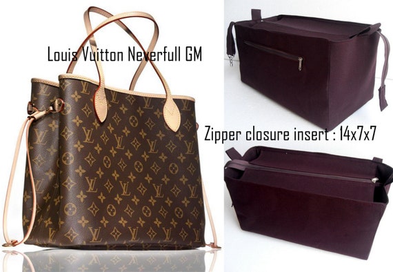 Purse organizer for Louis Vuitton Neverfull GM with Zipper