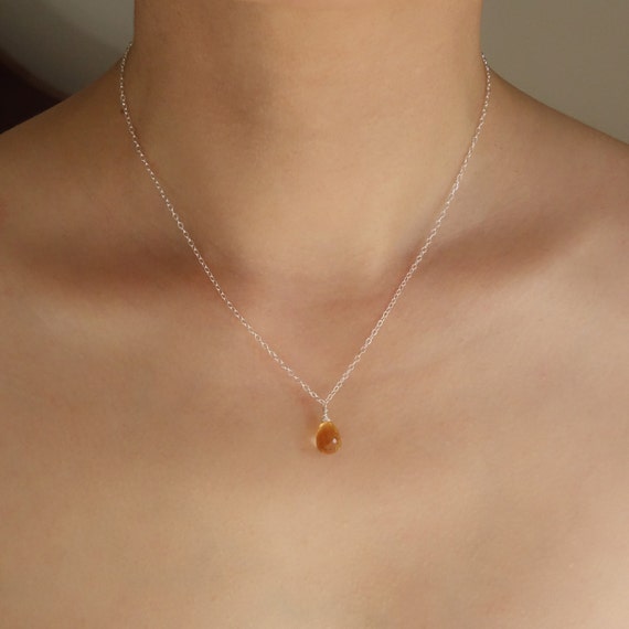 Citrine earrings and necklace set Outlet