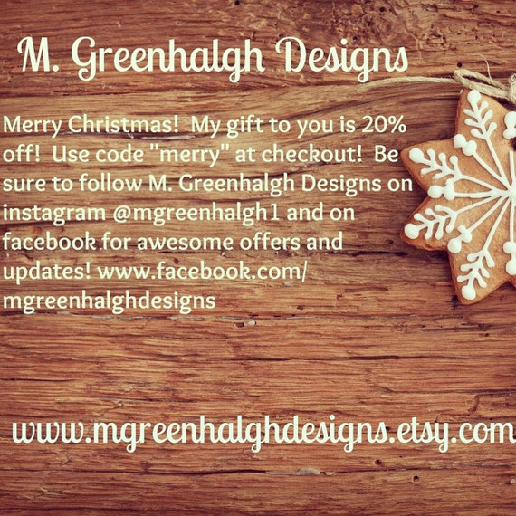 Items Similar To Merry Christmas Coupon Code On Etsy