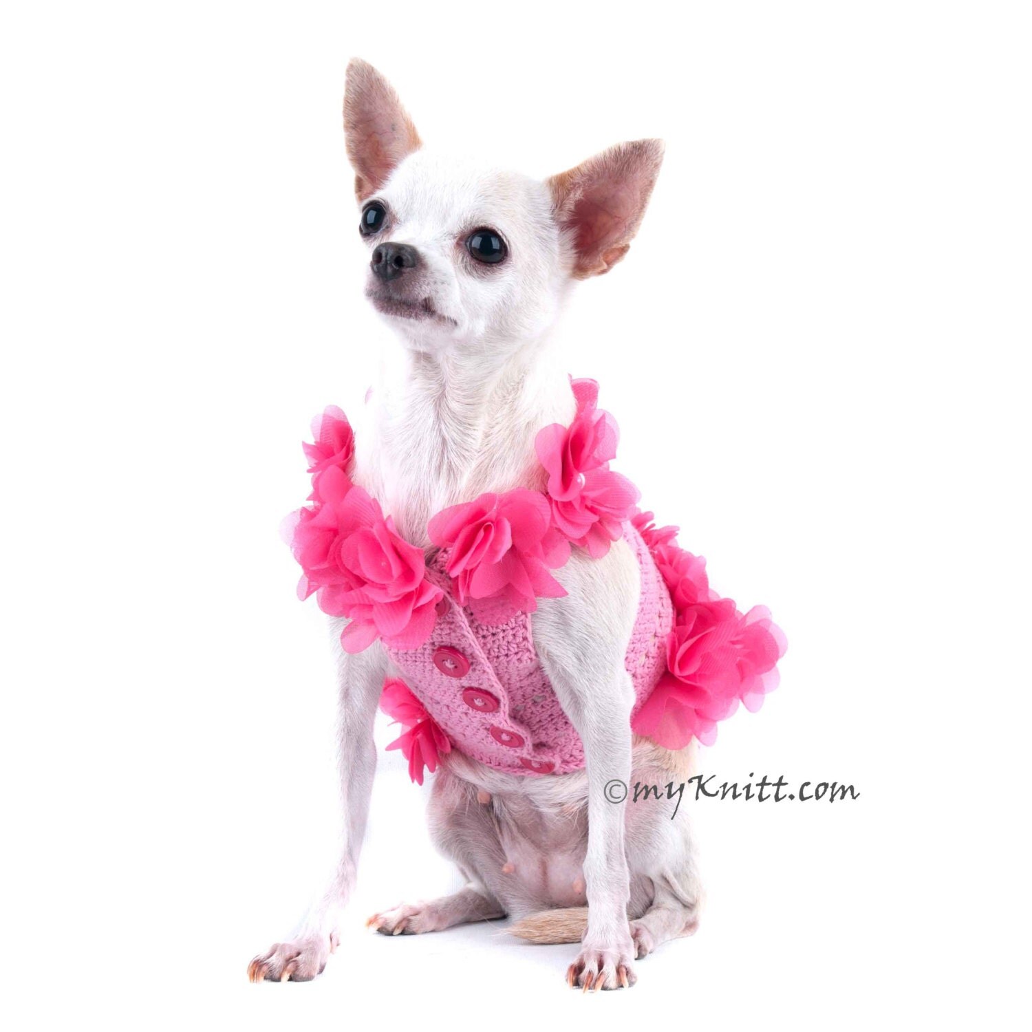 Dog Dress Pink Dog Clothes XXS Beach Summer Pet Clothing Puppy