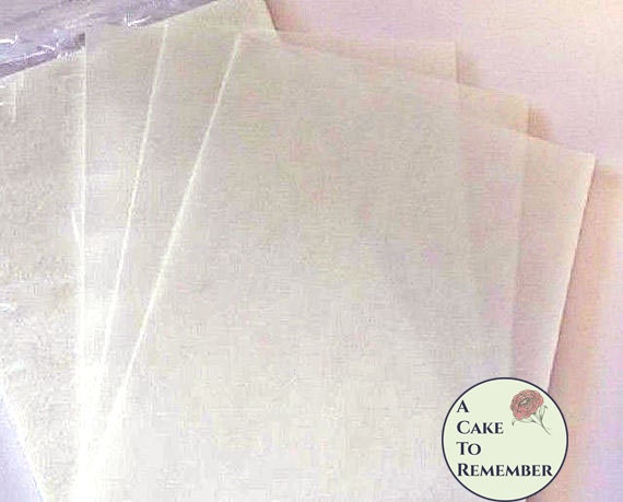Plain wafer paper for cake decorating 25 sheets of 8 x