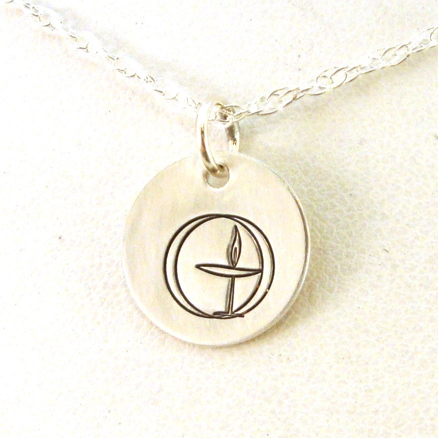 Traditional UU Chalice Necklace Sterling Silver UU Chalice