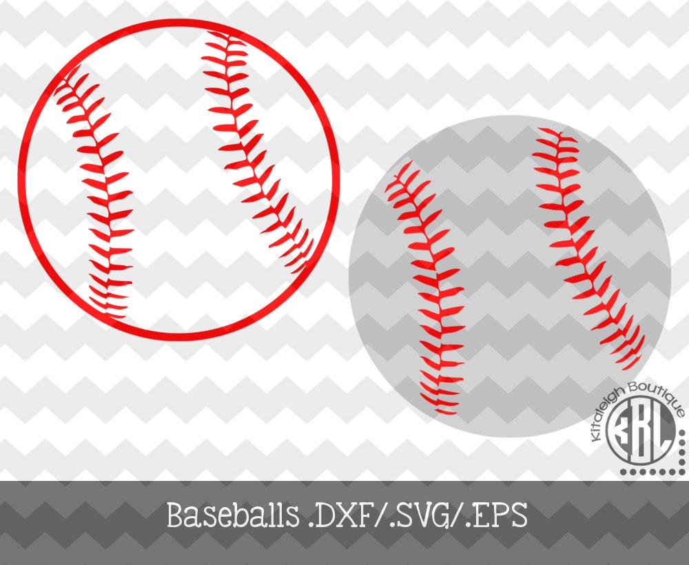 Baseballs INSTANT DOWNLOAD in dxf/svg/eps for use with