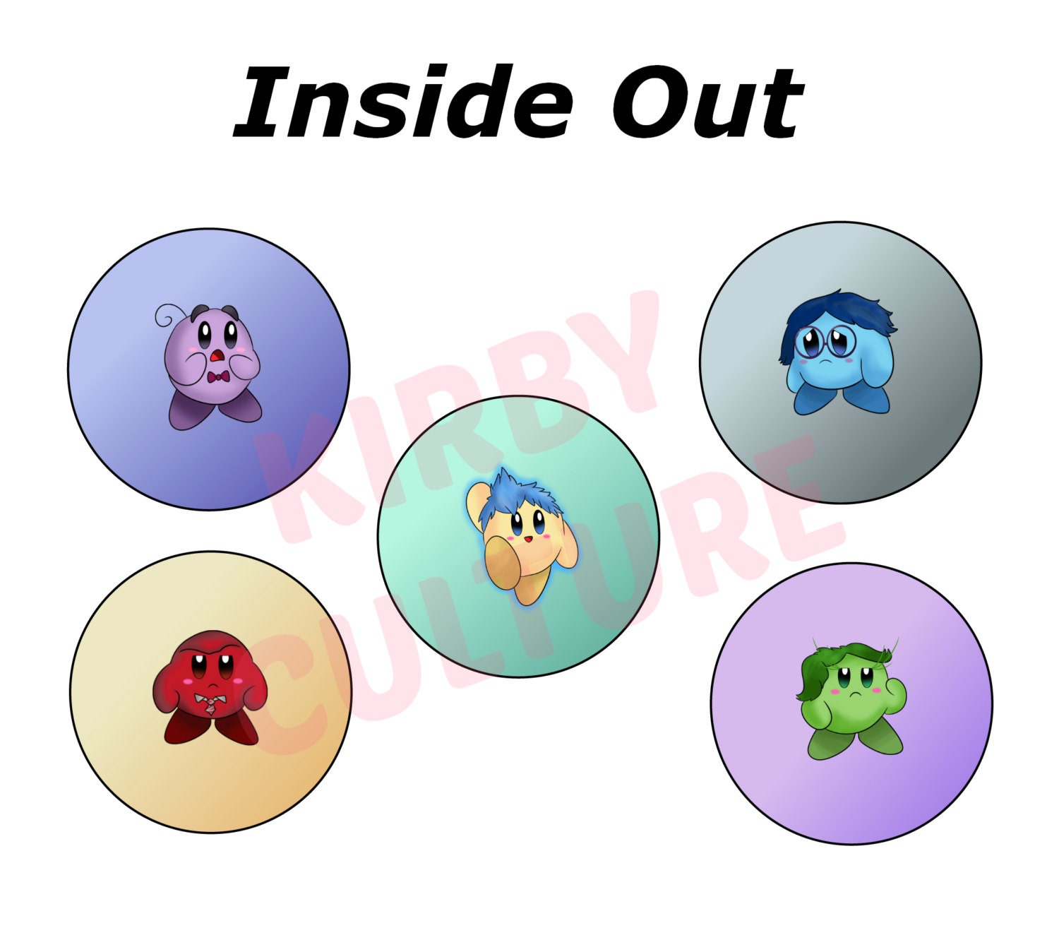 Kirby Culture Inside Out Button Set