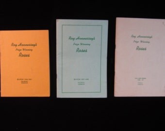 Vintage 1946-47 1947-48 1948-49 Roy Hennessey's Prize Winning Roses