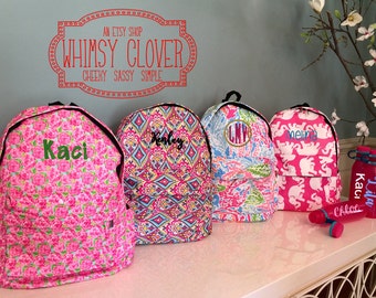 Monogrammed Girls/Teen Backpack -- add optional personalized Contigo Water Bottle -- and make it a Set! Back to School, Great Birthday Gift!