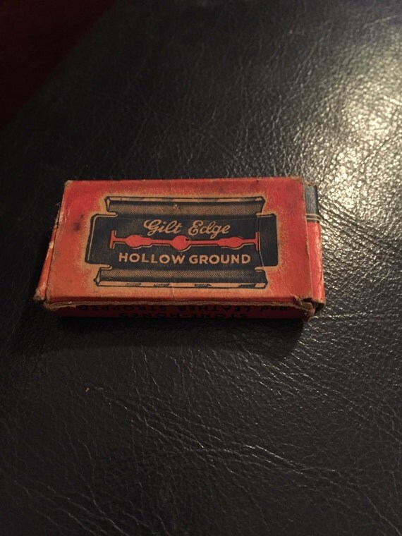 Gilt Razor Blades Edge Hollow Ground Double Edge 3 Blades