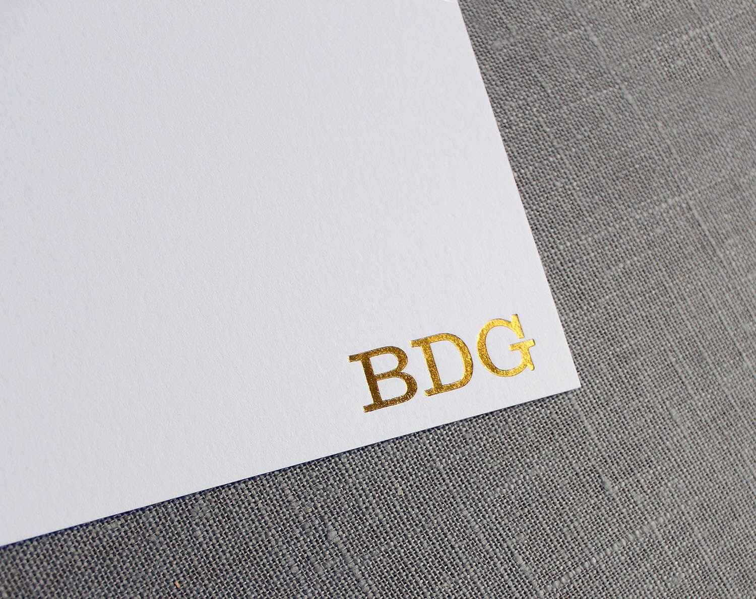 Personalized Gold Foil Stationery Custom Note Cards Serif