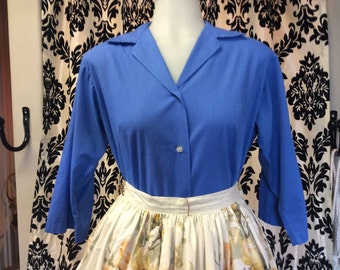 Items similar to vintage 1950s blouse / vintage 50s blouse / sheer ...