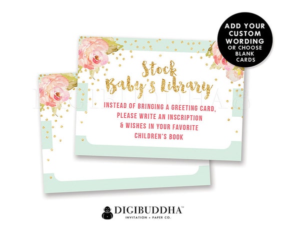 BABY SHOWER INSERT Card Custom Invitation Enclosure Card