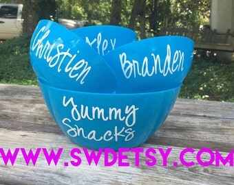 Personalized POPCORN Bowl Set, Christmas Gift, Fathers Day Gift, Hostess Gift