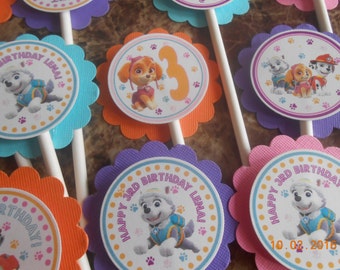 Paw Patrol Cupcake Toppers-Paw Patrol Toppers-Paw Patrol Birthday Decoration-Paw Patrol Party Decoration-Paw Patrol Birthday Party
