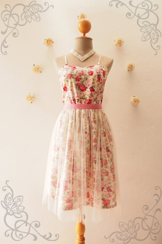 Items similar to FAIRY ROMANCE - Tutu Dress, Floral Dress, Floral ...
