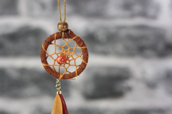 FEATHER DREAMCATCHER NECKLACE - Statement Necklace - Dreamcatcher - Bohemian - Boho chic - Festival necklace - Prayer Jewellery - Vintage