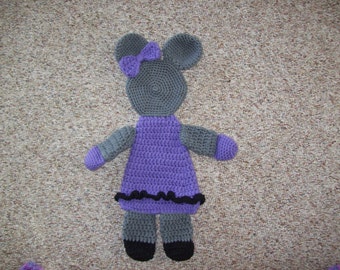 Lovey,Mouse,Toddler,Girls,Mouse,Purple,Gray,Gift,Photo Prop,Crochted,Babies