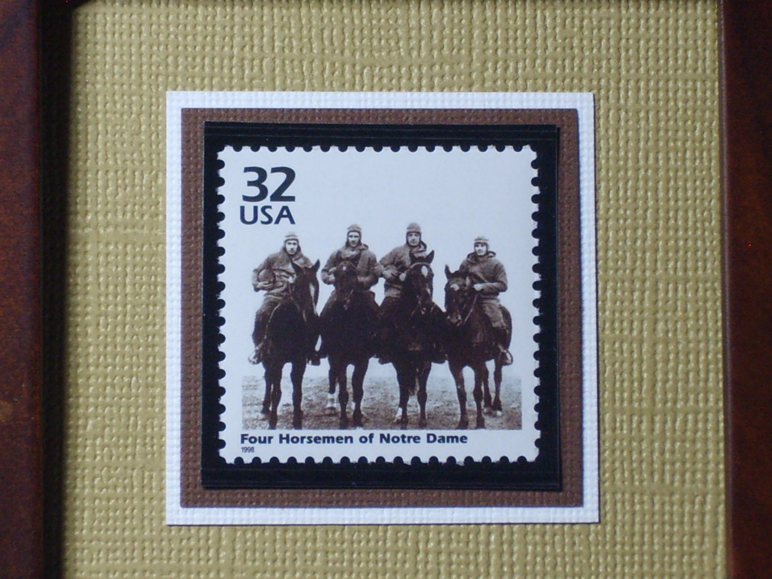 The four horsemen of notre dame framed commemorative stamp