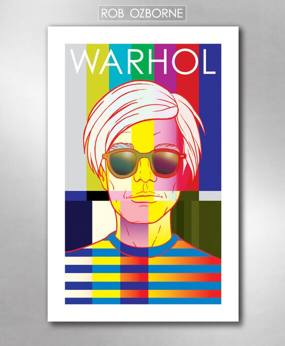 Andy warhol 15 minutes of fame pop art print 11x17 by rob