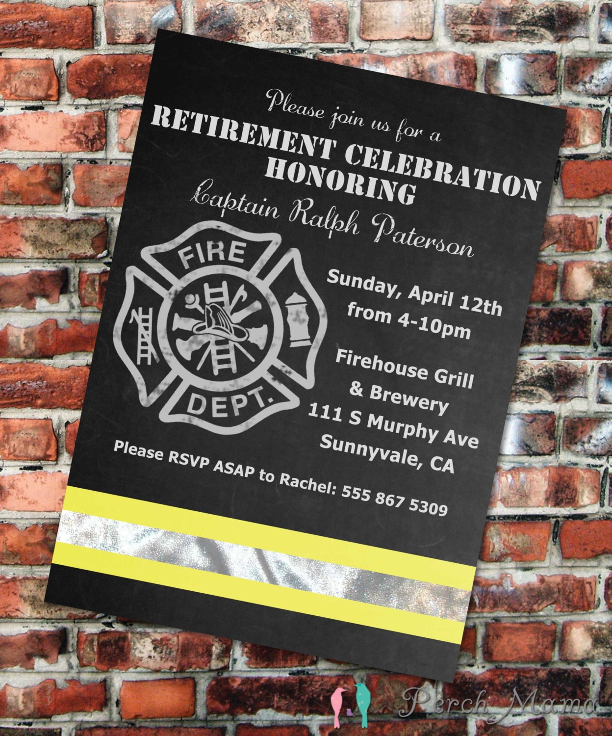 Firefighter Retirement Party Invitations 2