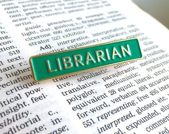 Librarian Enamel Pin Badge - Book Lovers Brooch - Badge for Book Worm - Funny Pin Badge