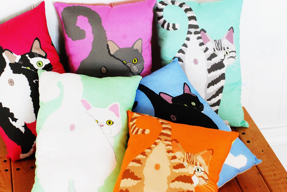 cat butt pillow cases