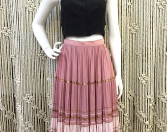 Beautiful 1940's pink and copper squaw skirt