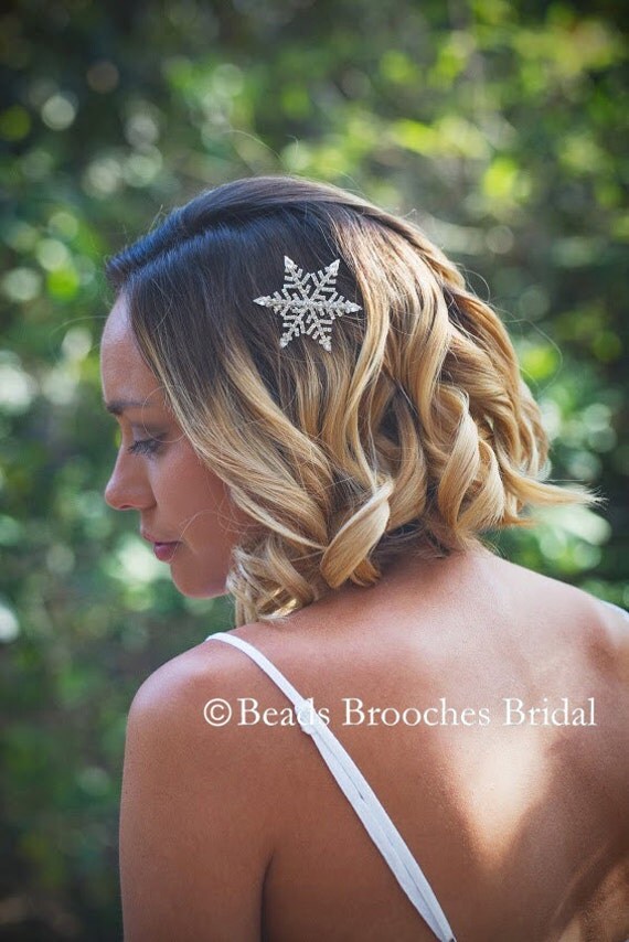 Snowflake Wedding Hair AccessorySnowflake by BeadsBroochesBridal
