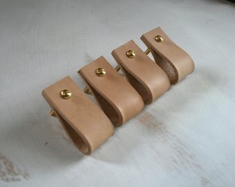 Leather Drawer Pulls Cabinet Pulls Furniture Upgrade Leather Brass Fittings Leather Goods Handles