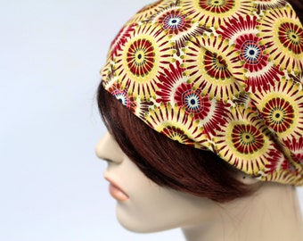 Starburst Festival Head Wrap Womens Headband Fabric Headband Gypsy Head Wrap Bandana Womens Gift for Her
