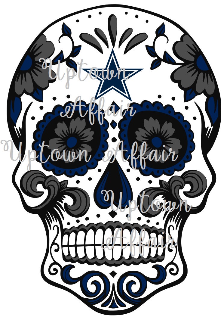 Dallas Cowboys Sugar Skull Multi Layer SVG File By UptownAffair