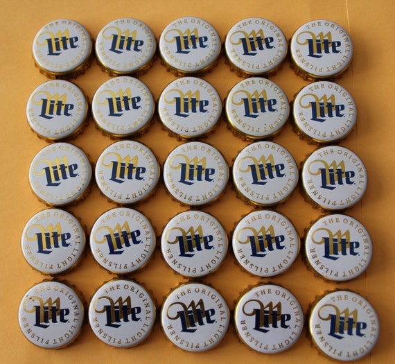 25 Miller Lite Bottle Caps Bottle Caps Beer Bottle Caps