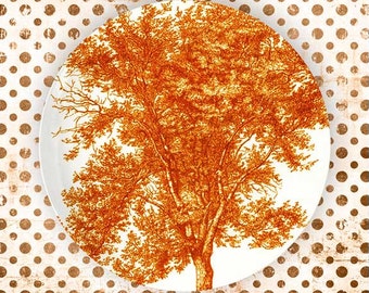 Tree, Tango Orange melamine plate