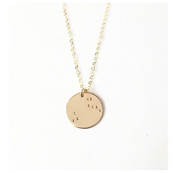 Zodiac Necklace Personalized Jewelry Constellation Gold