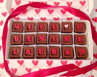 Personalized Valentine Chocolates - Custom Chocolate Valentine