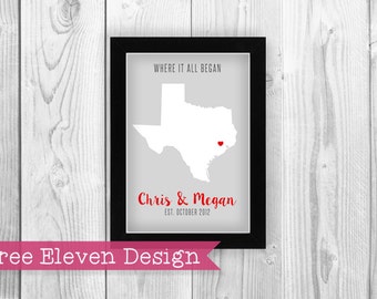State "Where It Began" Printable Wall Art