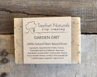 Garden Grit Soap - Handmade Cold Process, All Natural, vegan, essential oils, exfoliating soap, kitchen soap, gardener's soap