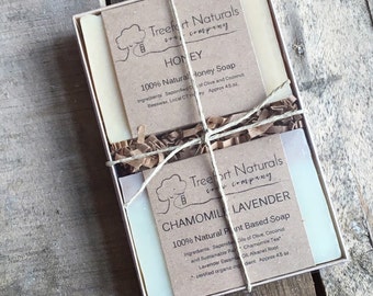 Soap Gift Box - 2 bar soap gift set, all natural soap, Mothers Day gift, teacher gift