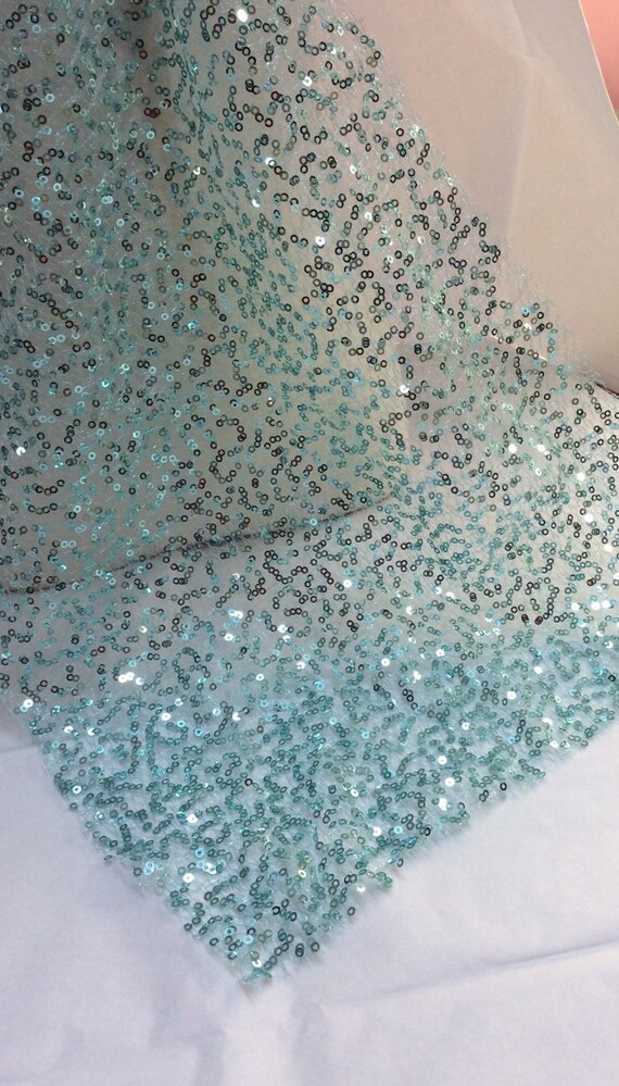 liquidation 2 pieces aqua color sequin fabric sequins liquidation 2 pieces aqua color sequin fabric sequins