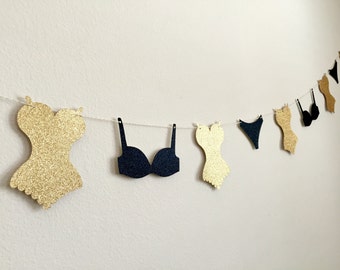 Lingerie Party banner, Bachelorette Party Banner, Lingerie Banner, Lingerie Party Decoration, Bra & Panties Banner, Bridal Shower Banner