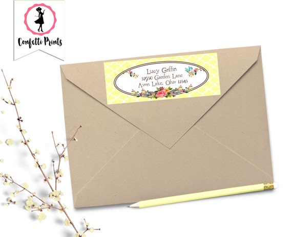 Woodland Baby Shower Return Address Label - FANCY FAWN | Personalized Label | Personalized Sticker | Change Of Address | Printable Il_570xn