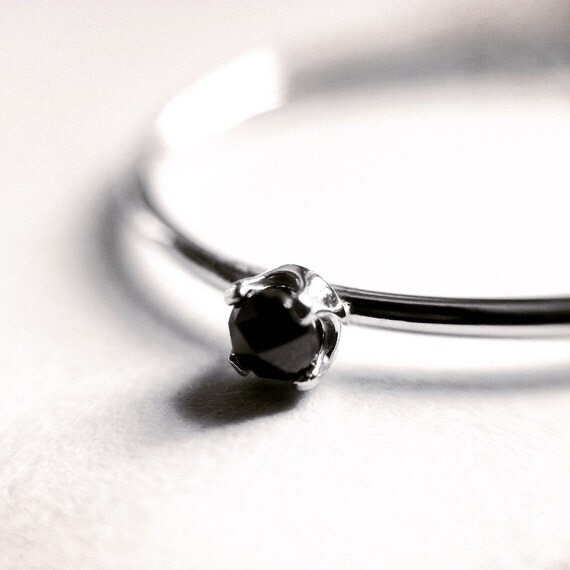 Black Diamond Ring Genuine Diamond Ring Black Diamond Slim