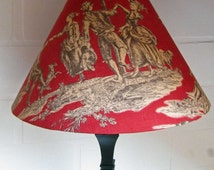 Papier Peint Toile De Jouy Chinoiserie Rouge écru - French Country D  Ref Ini Fc61801 Initiales 75088