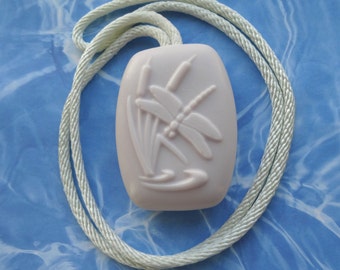 Lavender goats milk soap-on-a-rope-Handmade--Long Rope*Large Bar